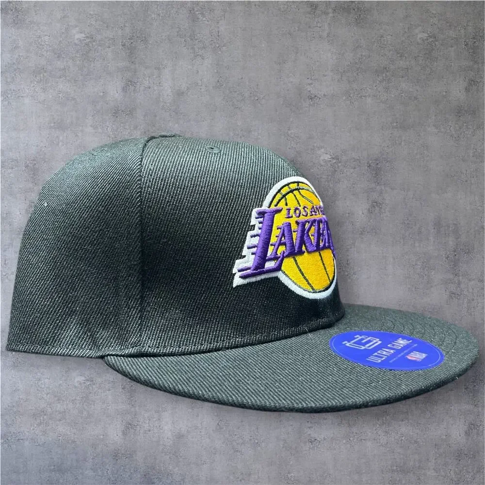 NBA LA Los Angeles Lakers Purple Black Ultra Game Men’s Snap Back Hat Cap NEW